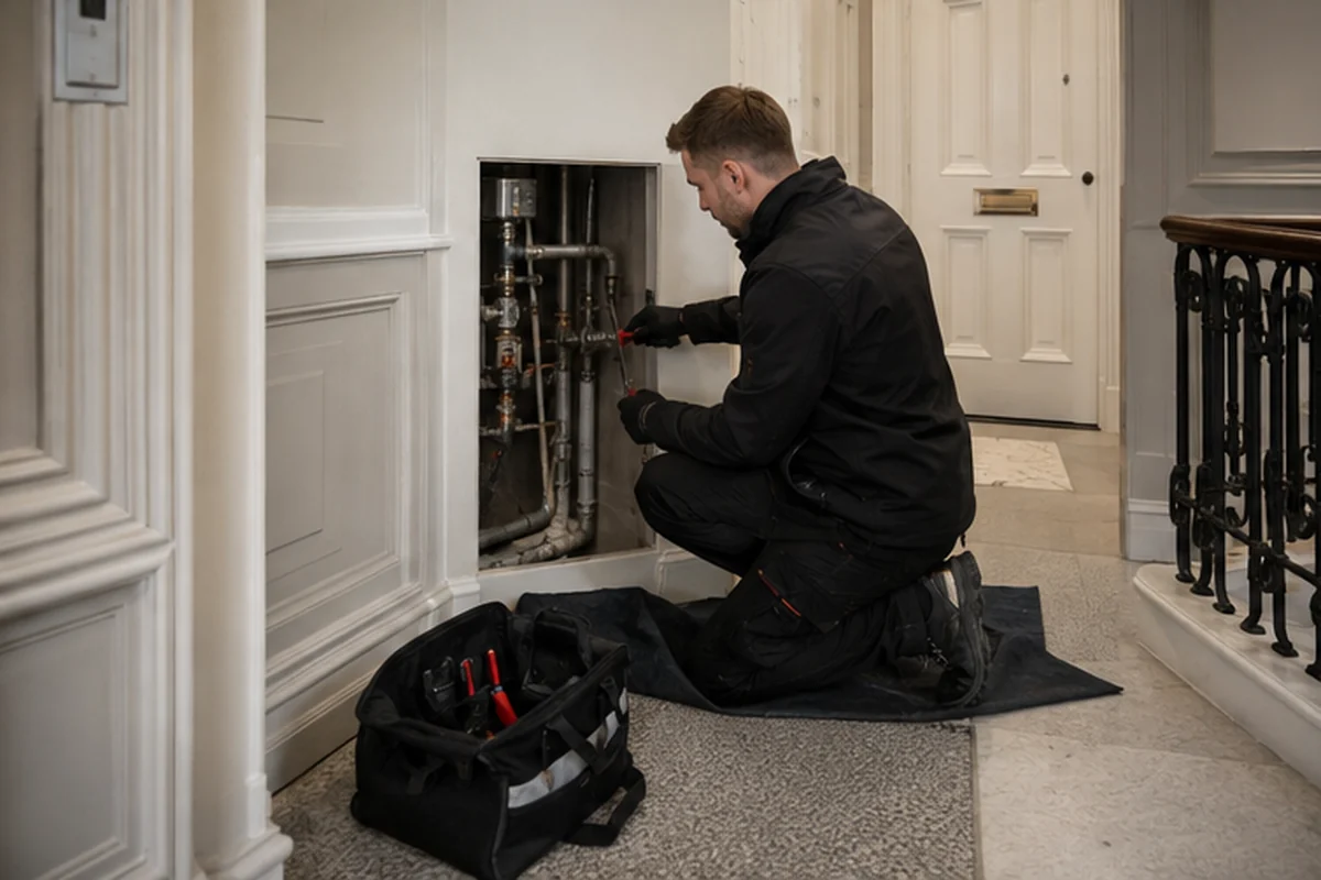 Emergency Plumber Westminster emergency plumbing assessment at a London property