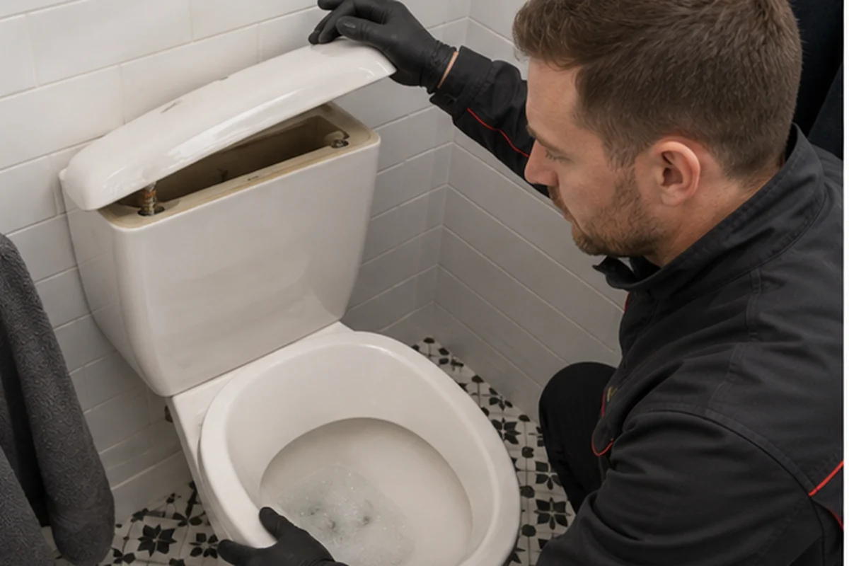 Toilet Overflow London emergency plumbing assessment at a London property