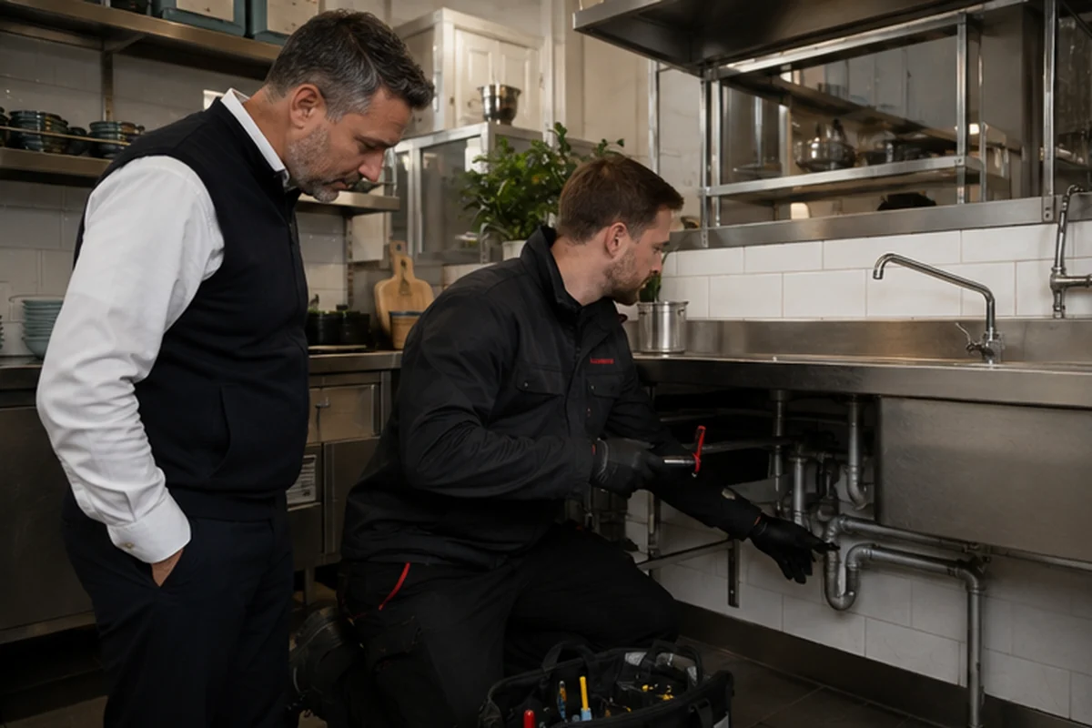 London Hospitality Plumbing emergency plumbing assessment at a London property