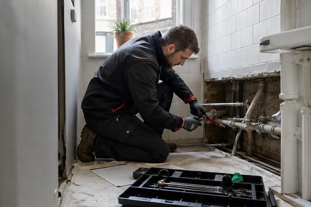 London Terraced House Plumbing emergency plumbing assessment at a London property