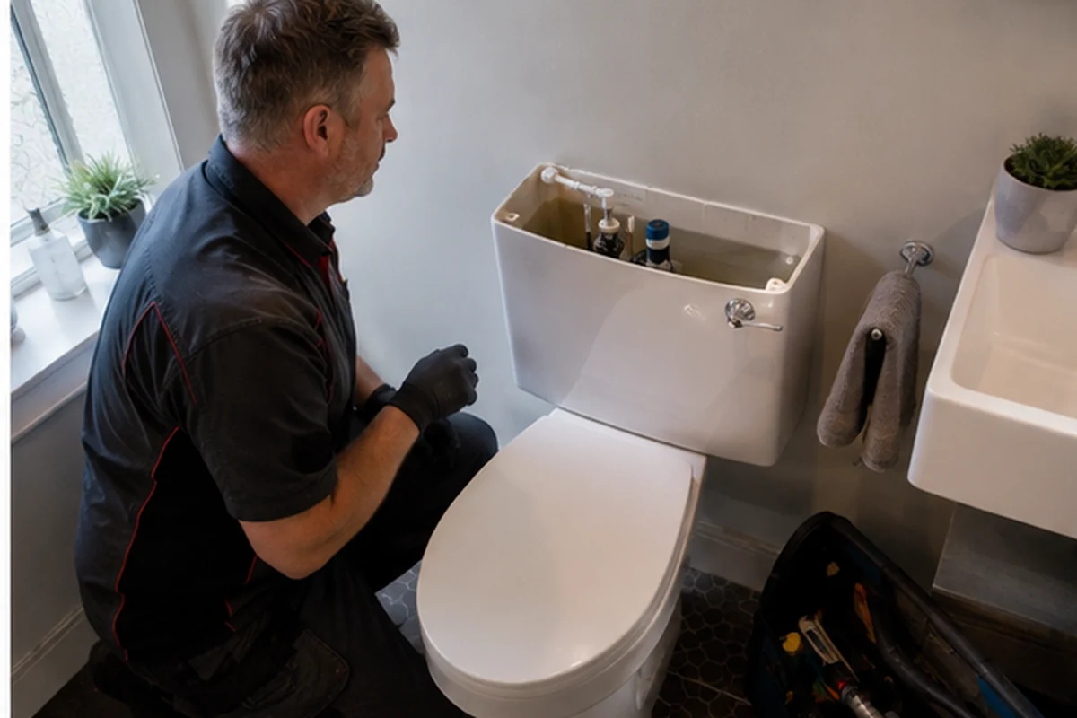 Overflowing Toilet Repair London emergency plumbing assessment at a London property