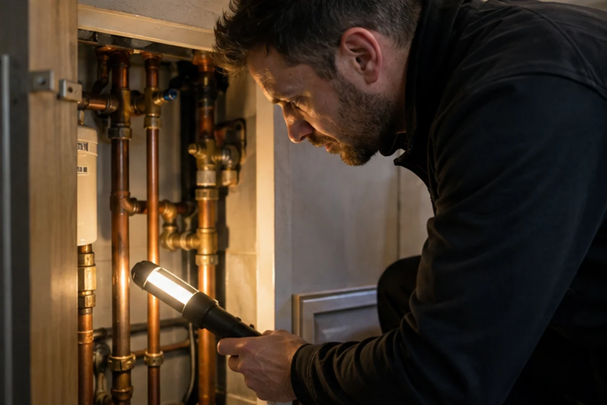 Copper Pipe Repair London emergency plumbing assessment at a London property
