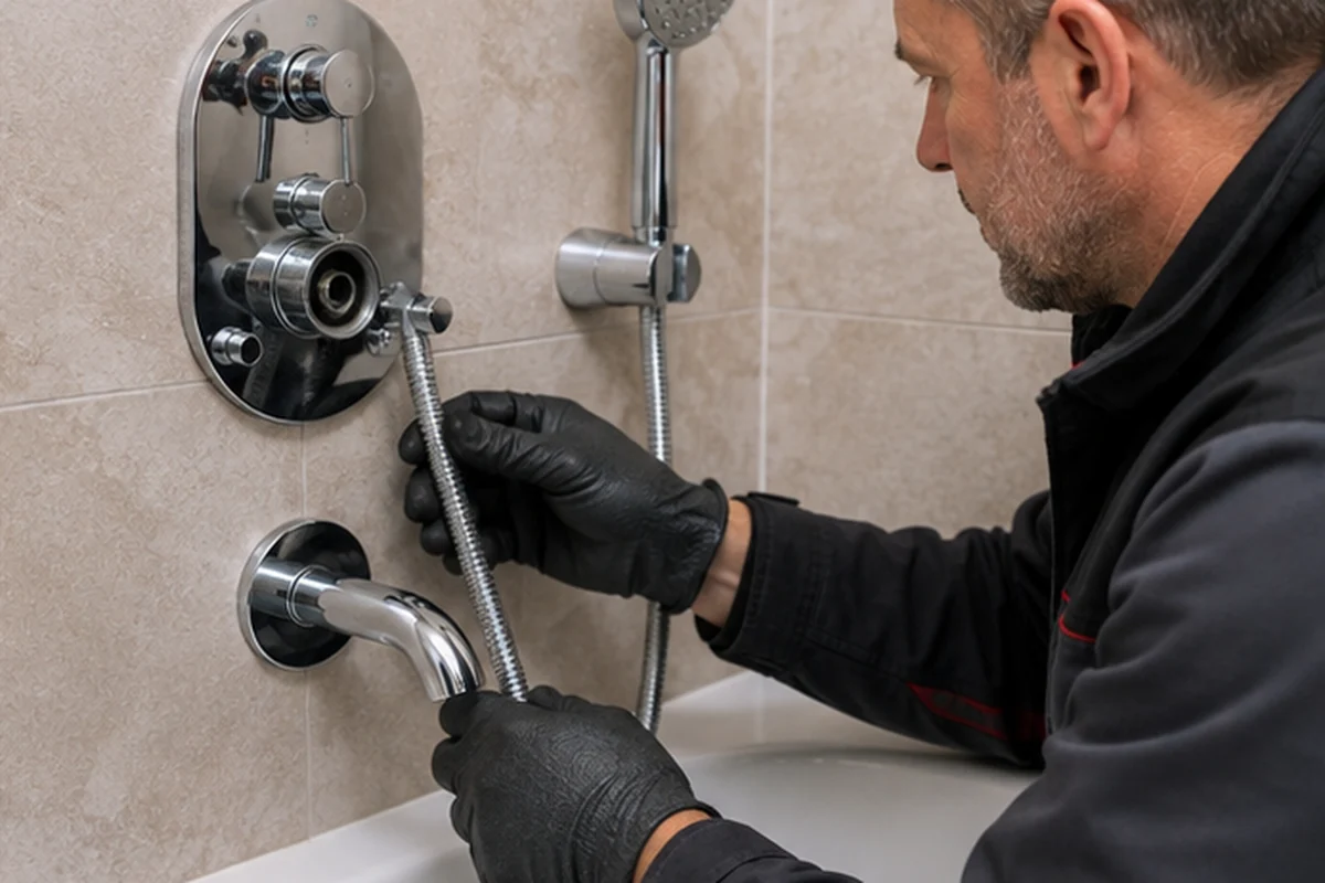 London Shower and Bath Plumbing emergency plumbing assessment at a London property